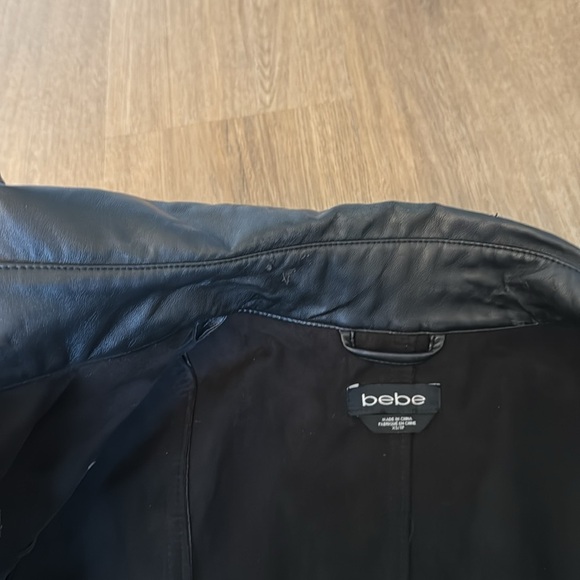 Bebe Faux Leather Trench Coat - Picture 6 of 8